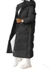 Trenchs de femmes manteaux d'hiver long manteau femmes couleur unie à capuche Parkas mode fermeture éclair à manches longues veste de poche pour