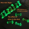 Acessórios de cabelo brilham no escuro laços doces cor para meninas faixas elásticas brilhantes scrunchies fluorescentes à noite