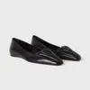 Toteme designer buty oryginalne czarne czarne czysty buty jambsin jambsin damskie spitarzone plisowane pojedyncze buty baletowe buty taneczne