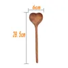 Hart boog houten lepel serveer lepel houten roeren diner drink soep dessert koffie bakken houten meng theelepel meten met lx5573