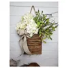 Fleurs décoratives 1 pièce crème hortensia porte cintre panier couronne maison porche ferme décor soie fleur