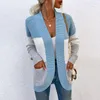 Dames breisels herfst en winter dames gebreide vest vorstmode stiksel Harajuku -stijl pocket streetwear en