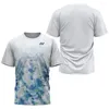 Magliette da uomo Design a metà inchiostro di T-shirt da badminton ad asciugatura rapida Tennis da tavolo Fitness Corsa Sport Traspirante Oversize