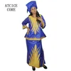 Vêtements ethniques robes africaines pour femmes Robe d'église Bazin Riche broderie Design Robe haut écharpe trois pièces un ensemble 230425