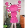 Halloween rosa Krabbe Maskottchen Kostüm Simulation Cartoon Charakter Outfits Anzug Erwachsene Größe Outfit Unisex Geburtstag Weihnachten Karneval Kostüm