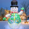 Christmas Inflatables Outdoor Decorations 8FT, Blow Up Yard Decorations Inflatable Xmas Snowman with Rotating Colorful LED Lights for Lawn Garden Party Porch Decor