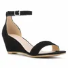 Dames Sexy Sandalen LOSLANDIFEN 8 cm Puntschoen Dunne Hoge Hakken Wedge Platform Enkelbandje Sandaal Feest Effen Kleur Bruiloft Schoenen 10312 63647 40122