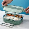 Set di stoviglie Lunch Box Warmer Container 3 griglie Lunchbox Bambini Kids School Office Work Accessori Snack Breakfast Storage