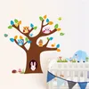 Duvar çıkartmaları Güzel Owlets Renkli Ağaç Çıkartma Çocuklar Odası Dekoru Kreş Ev Çıkartma Çıkarılabilir Diy Karikatür Hayvan Duvar Sanatı
