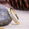 Cluster-Ringe, einfacher japanischer Stil, exquisit und durchbrochen, Vintage-Pendler-Allround-eleganter Ring aus Kupfer