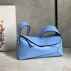 Geometria feminina Bolsa vagabundo com quebra-cabeça Geométrica sólida Bolsa de ombro designer 10A Bolsas de couro macio Bolsas para axilas Bolsa sacola com estampa de anagrama Bolsa mensageiro de alta capacidade