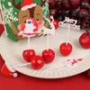 Gafflar 12st mini tecknad god jul djur frukt gaffel kaka tårta tandpetare bento lunch fest dekoration