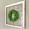 Decorative Flowers 35cm Eucalyptus Wreath Hanging Door Window Decoration Realistic Garland Festival Artificial Birthday Decorations Party