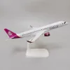 Aircraft Modle 20cm Model Almoy Airplane Air Mongolian Hunu Air Embraer E-190 E190 Airlines samolot Diecast Aircraft Dzieci Darowe Dekor 230426