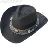 Береты, стильная ковбойская соломенная шляпа для женщин и мужчин, летняя туристическая солнцезащитная шляпа 2023, этническая джазовая шляпа с большими полями, пляжная вечеринка