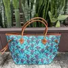 10pcs Leopard Bullskull Canvas Shopping Bag GA Warehouse Large Capacity Travel Bags Color Contrast Endless Tote DOM1753