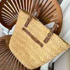 Bolsas de ombro de praia Resort Women Designer Raffia Straw Co bolsas