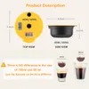 Kaffefilter återanvändbar kapsel pod silikon täcker kompatibelt med Bosch glad solig vivy 60 180 ml