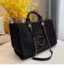 Tote Fashion One Plound Crossbody Corean Edition Цвет высокой емкости Жемчужина холст.