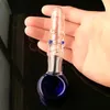 Glasrör rökning tillverkar handblåsta vattenpipa 3 omgångar med färgglad bubbelrör