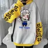 Moletom com capuz feminino Harajuku Demon Slayer Anime japonês moletom masculino feminino plus size inverno manga longa desenho animado Uzui Tengen moletom estampado engraçado