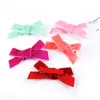 3.2 inch Baby Girls Hairpins Hair Accessories Fashion Velvet Ribbon Bows Hairgrips Kids Whole Wrapped Hair Clips Barrettes
