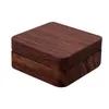 Jewelry Pouches Black Walnut Ring Box Finger Holder Wedding Case Storage Tray Container Wooden Desktop Organizer Couples Rings