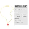 Pendentif Colliers Émail Rose Coeur Serrure Pour Femmes Cuivre Plaqué Or Clé Charme Simple Bijoux Amitié Cadeaux Nken11