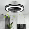 Plafondventilator met verlichting en externe bladen Moderne ventilatoren 20 inch laag profiel ingesloten lichtset 72 W LED Fandeli