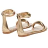 Sandalen Zomer Sexy Platte Sandalen Eenvoudige Vis Mond Rits Damesschoenen Goud Zilver Zwart Groen Wit Bruin Grote Maat 230425