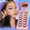 Makeup Tools GROINNEYA 57 pairs Eyelashes Manga Lashes Natural False Fluffy Soft Cross Fairy Little Devil Extension 230425