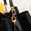 حقيبة يد 7A Neoneo متوسطة الحجم حقائب نسائية ماركة كلاسيكية منقوشة على الكتف دلو من الجلد