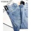 Vestidos McEfilee jeans retos mulheres plus size calça de jeans de alta cintura larga perna larga streetwear vintage calças de comprimento completo