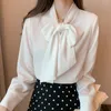 Camicette da donna camicie H Han Queen Spring Autumn Simple Office Lady Shirt Shirt Tops a manica lunga stile coreano ol coreano sciolto 230425