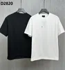 Italia New Mens Designer T shirt Parigi moda magliette Estate D T-shirt maschile Top Quality 100% cotone M-XXXL 2820