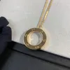 قلادة الحب الكبيرة للنساء مصممة للرجل Gold Plated 18k T0p Genidation Glassic Glassic Glassic Gift for Girlfriend with Box 008