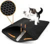 Housebreaking Cat Litter Mat Caixas de maca Trapper Mat Trapper Honeycomb DoubleLayer Material à prova de urina à prova d'água Piso Tapete Proteção