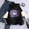 Kvinnors hoodies tröjor anime demon slayer hoodies estetiska kawaii kimetsu no yaiba shinobu kochou manga tröja långärmad avslappnad plusstorlek huvtröja