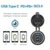 Yeni USB C Araç Şarj Cihazı Soketi 12V/24V Çoklu USB Soketleri 2 45W PD USB-C ve Power Anahtarlı QC3.0 bağlantı noktaları hızlı araba adaptörü