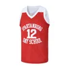 High School Spartanburg Day Jersey Basketball 12 Zion Williamson Moive ALTERNATE Team Orange White HipHop For Sport Fans Breathable All Stitched Pullover Film