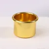 Candle Holders 10Pcs Mini Round Cup Gold DIY Candlestick Making Tray Holder Container Accessory Aluminium Home Party Decor Parts