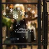Vägg klistermärken snöflinga elektrostatiska dekaler god jul scen layout köpcentrum glas fönster hem dekoration lycklig xmas gåva