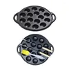 Pans 15 Holes Cast Iron Takoyaki Pan Maker Octopuses Small Balls Baking Home Cooking Tools Kitchenware Supplies