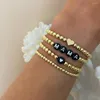 Strand Go2Boho 4 pz/5 pz Braccialetti Cuore Ematite Placcato Oro Braccialetto di Perline Per Le Donne Argilla LOVE MAMA Lettera Gioielli di San Valentino