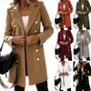 Wollmischungen für Damen, Herbst- und Winterbekleidung, vielseitig, Europa, Amerika, langärmeliger, zweireihiger Wollmantel 231124