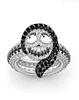 Kluster ringer The Nightmare Before Christmas Crystal Ring Sally Black Emalj kärlek Par Gift Punk smycken anpassade kvinnor7564087