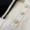 dziewczyny sukienki dziewczyny ubrania dziewczyna ubrania dziecięce ubrania lapowe czysta bawełniana perłowa guzika letnie sukienki fasion luksusowe markę biała czarna rozmiar 90-130