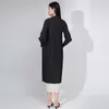 Women's windbreaker simple and versatile medium length loose coat
