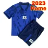 2023 24 Saador National Team Kids Kit Soccer Jerseys # 13 LARIN # 21 TAAS # 7 D.CEREN Accueil Bleu Away 3ème Costume Enfant Chemises de Football Uniformes