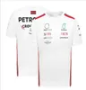 Camiseta da equipe de Fórmula 1 com gola redonda e manga curta de corrida de verão com personalização